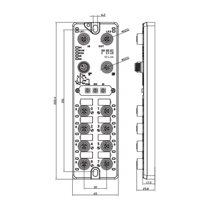 支持 EtherCAT 協(xié)議、8端口、IO-Link Master、Class B、006B51