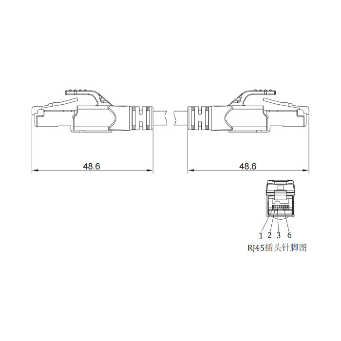 RJ45公頭直型轉(zhuǎn)RJ45公頭直型、雙端預(yù)鑄PUR柔性電纜、帶屏蔽、黃色護(hù)套、0C4182-XXX